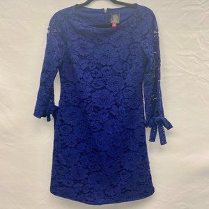 Vince Camuto Royal Blue Lace Floral Dress